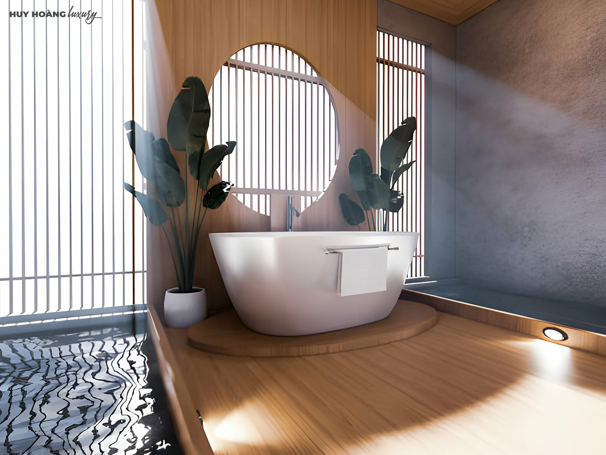 Bồn tắm cho không gian phong cách Nhật Bản tinh tế, hiện đại