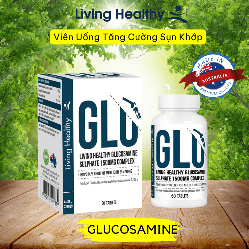Viên uống Living Healthy Glucosamine Sulphate 1500mg Complex tăng cường xương khớp (Hộp 60 viên)