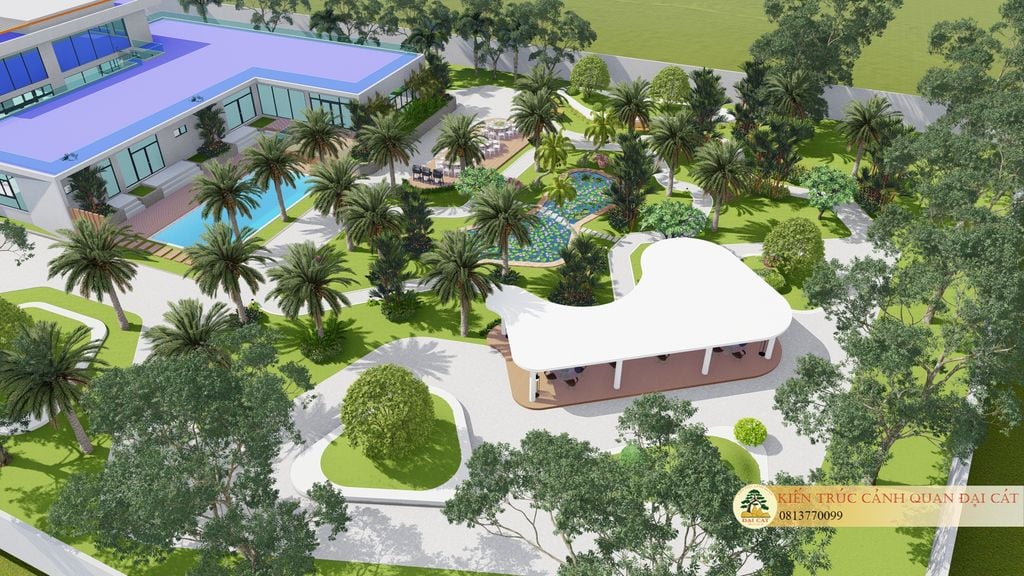 THIẾT KẾ CẢNH QUAN SÂN VƯỜN BIỆT THỰ CHỊ NGÂN BÌNH PHƯỚC