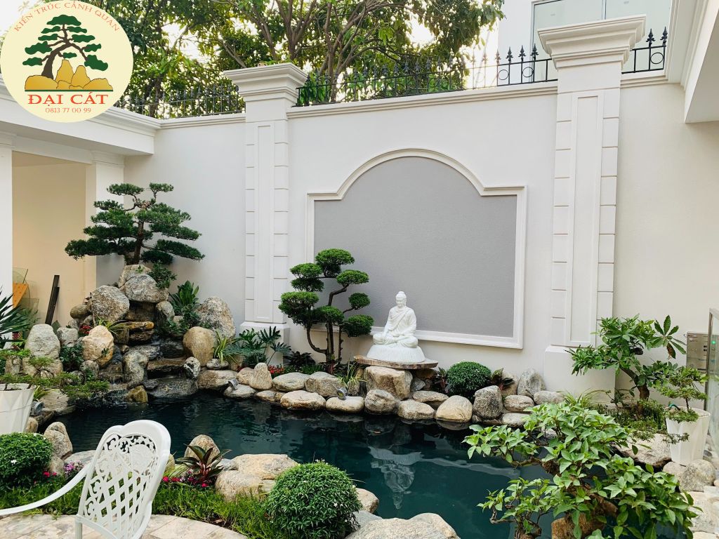 THI CÔNG CẢNH QUAN SÂN VƯỜN HỒ CÁ KOI