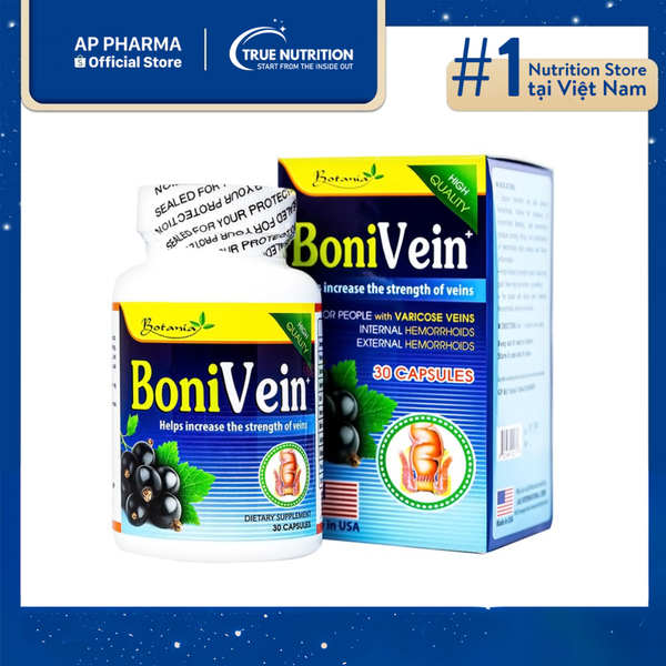 Viên uống BoniVein Botania hỗ trợ tăng sức bền của tĩnh mạch