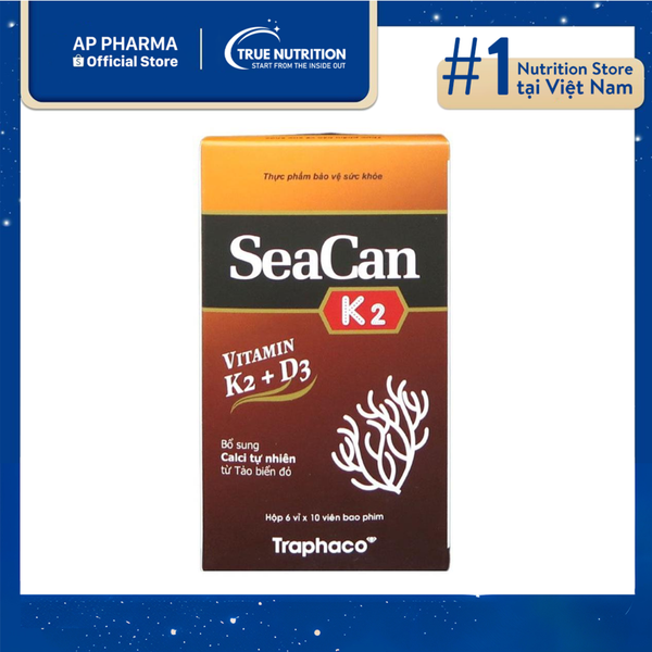 Seacan K2: Tăng Cường Xương Với Canxi Tảo Biển và Vitamin K2