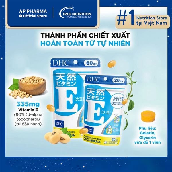 DHC Natural Vitamin E: Chìa Khóa Dưỡng Da Mịn Màng, Khỏe Mạnh