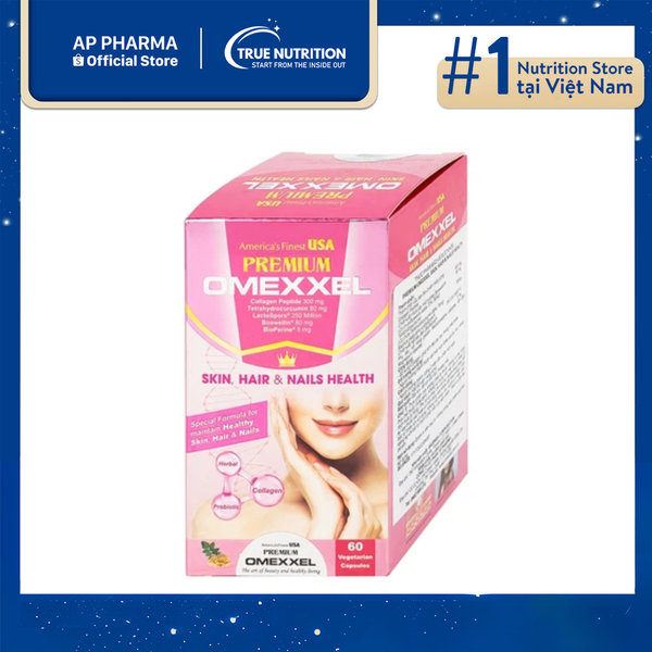 Viên uống Premium Omexxel Skin, Hair And Nails Health: Giải Pháp Chăm Sóc Da, Tóc và Móng Toàn Diện