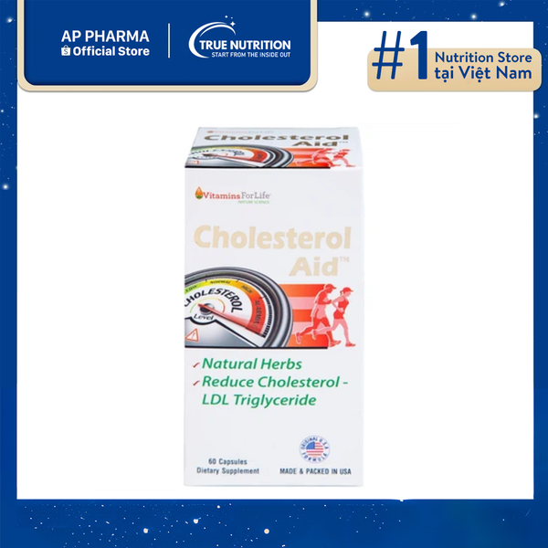 Viên uống Cholesterol Aid từ Vitamins For Life: Giải Pháp Tối Ưu Duy Trì Cholesterol Lành Mạnh