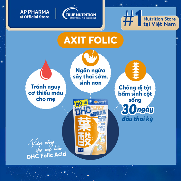 DHC Folic Acid: Giải Pháp Tối Ưu Cho Sức Khỏe Sinh Sản và Sức Khỏe Tổng Quát
