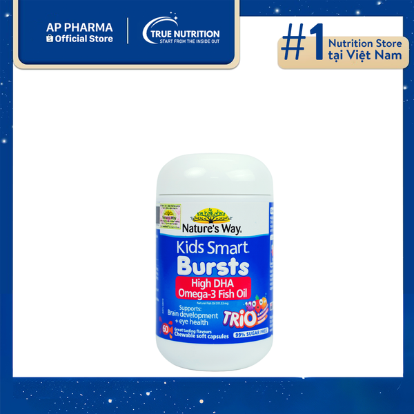 Nature's Way Kids Smart Bursts High DHA Omega-3 Fish Oil Trio