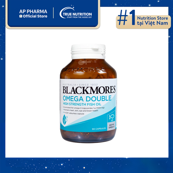Blackmores Omega Double High Strength Fish Oil: Viên Uống Omega-3, Dầu Cá Cao Cấp Từ Úc