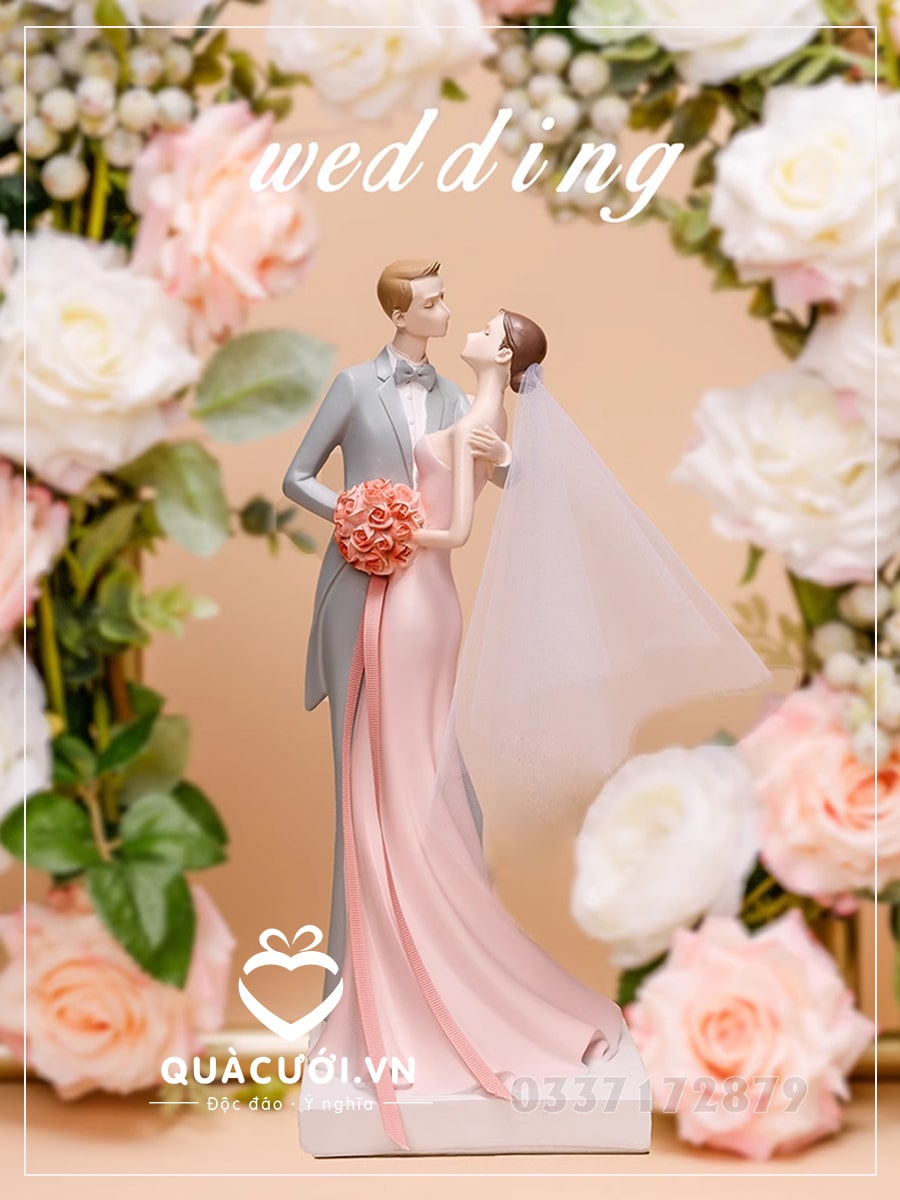 Tượng cô dâu chú rể trang trí tiệc cưới, tân hôn - Quà tặng cưới độc đáo ý nghĩa
