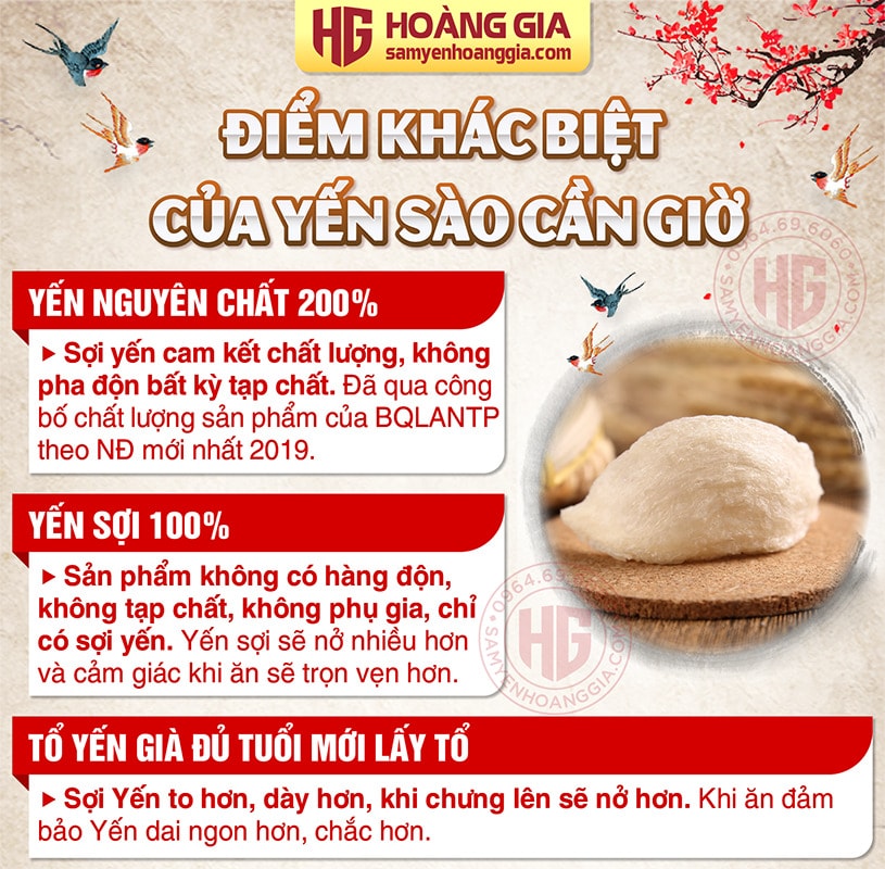 Yến Sào Cần Giờ làm sạch sợi ngắn 50g