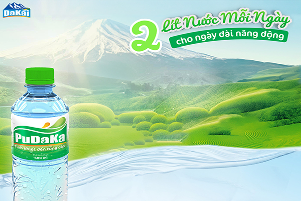 Thùng nước tinh khiết Pudaka 500ml 24 chai chính hãng giá bao nhiêu?