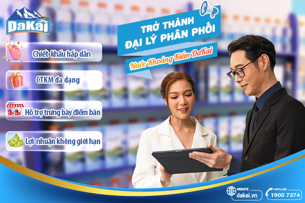 ĐẠI LÝ NƯỚC KHOÁNG KIỀM DAKAI - CƠ HỘI KINH DOANH VÀNG