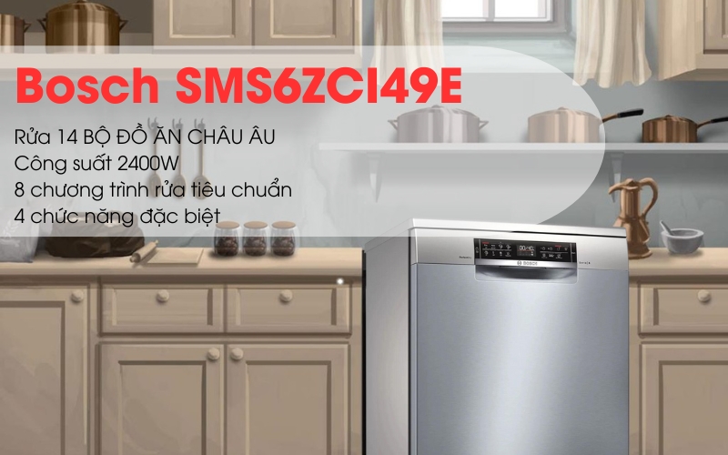 Máy rửa bát bán chạy nhất hiện tại Bosch SMS6ZCI49E