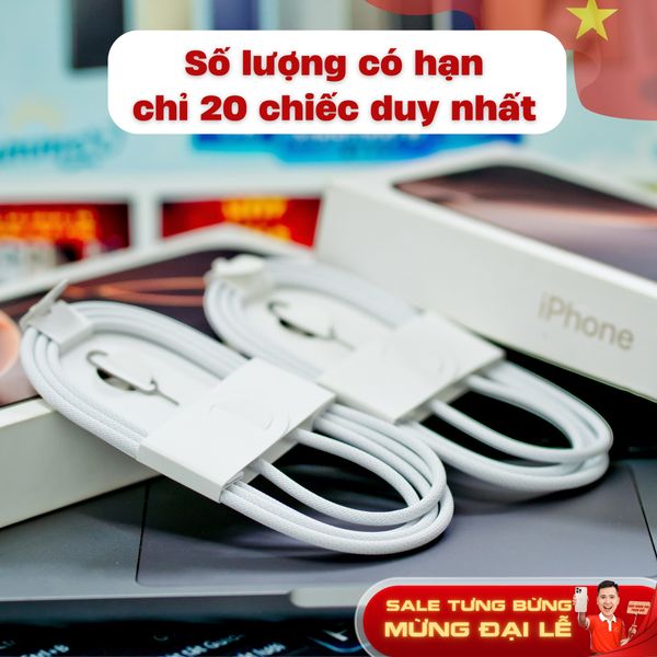 Mua cáp sạc bóc máy iPhone 16 Pro Max – Zin chuẩn Apple, chỉ 199K tại Di Động 3 Tốt!