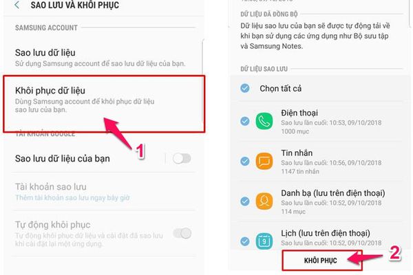 Hướng dẫn 3 cách sao lưu và 2 cách khôi phục dữ liệu trên điện thoại Samsung cực nhanh