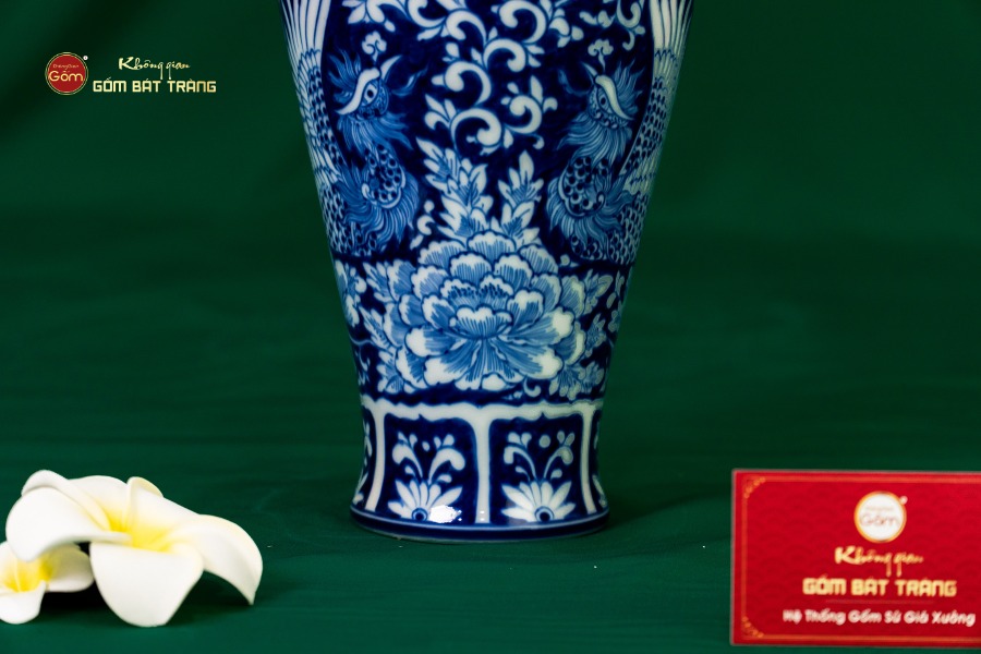 Bình Hoa Men Lam Song Phụng Ngàn Hoa Phú Quý 1