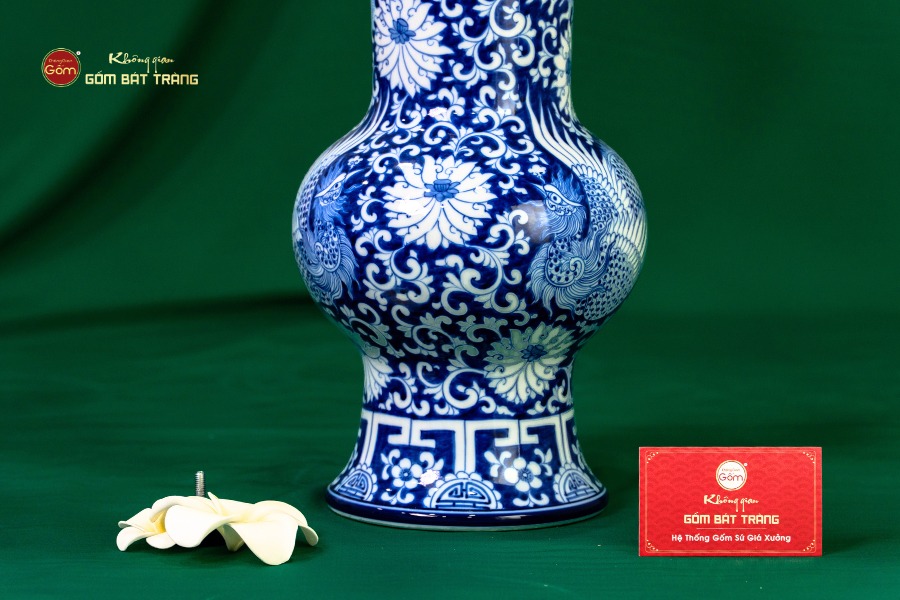 Bình Hoa Vuốt Song Phụng Cát Tường Ngàn Hoa Phú Quý