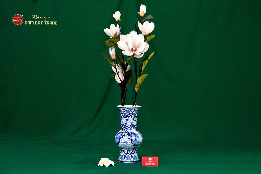 Bình Hoa Vuốt Song Phụng Cát Tường Ngàn Hoa Phú Quý