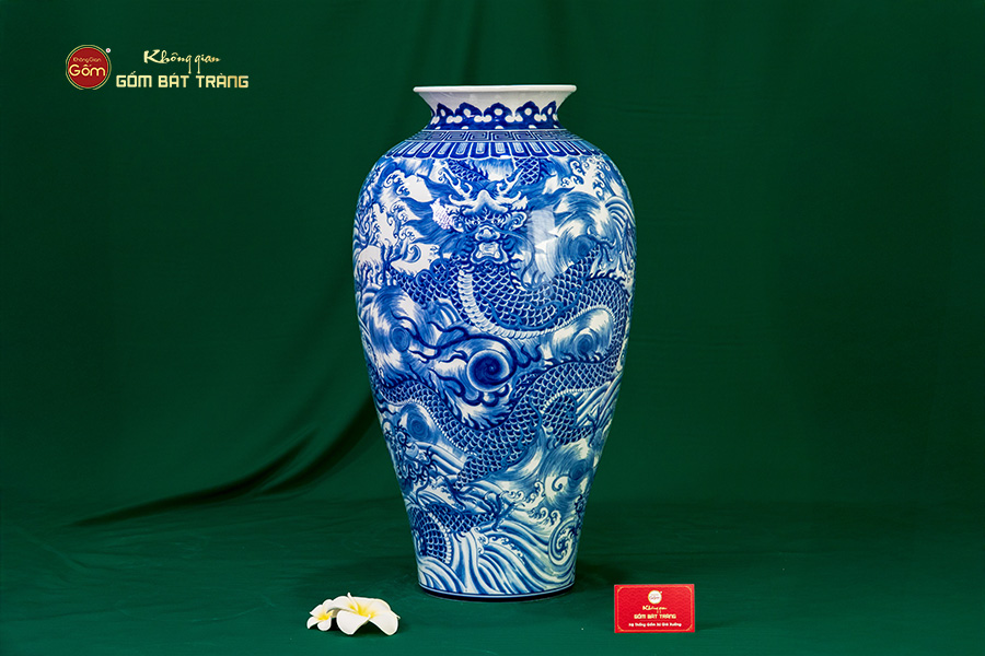 Mai Bình Men Lam Ngũ Long Khởi Thủy Thăng Vân