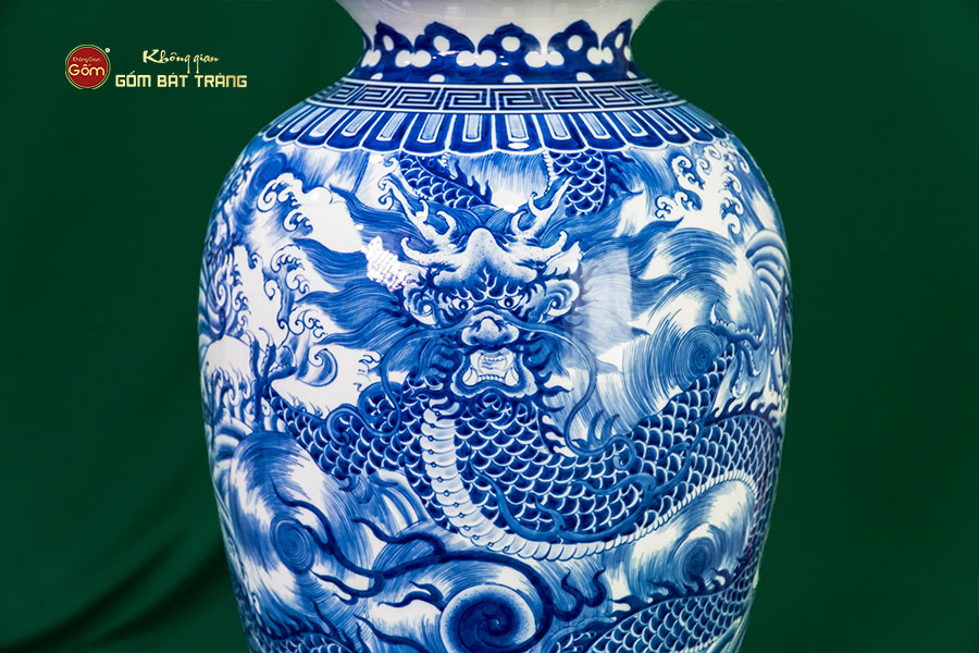 Mai Bình Men Lam Ngũ Long Khởi Thủy Thăng Vân