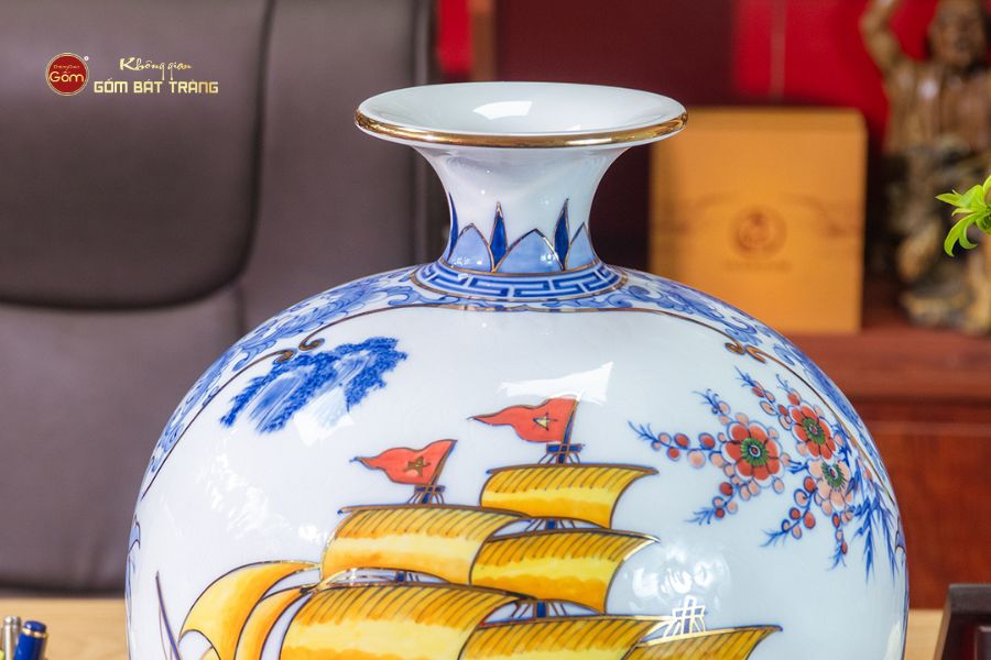 Quả Hút Lộc Nhị Cảnh Mã Đáo Thuận Buồm Vẽ Vàng