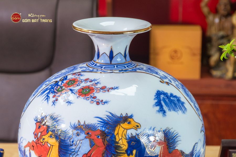 Quả Hút Lộc Nhị Cảnh Mã Đáo Thuận Buồm Vẽ Vàng