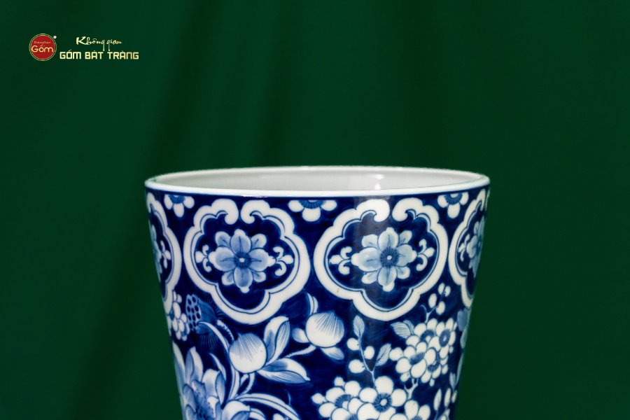 Tỏi Bình Cửu Ngư Chầu Nguyệt Lam Ngọc Bình An