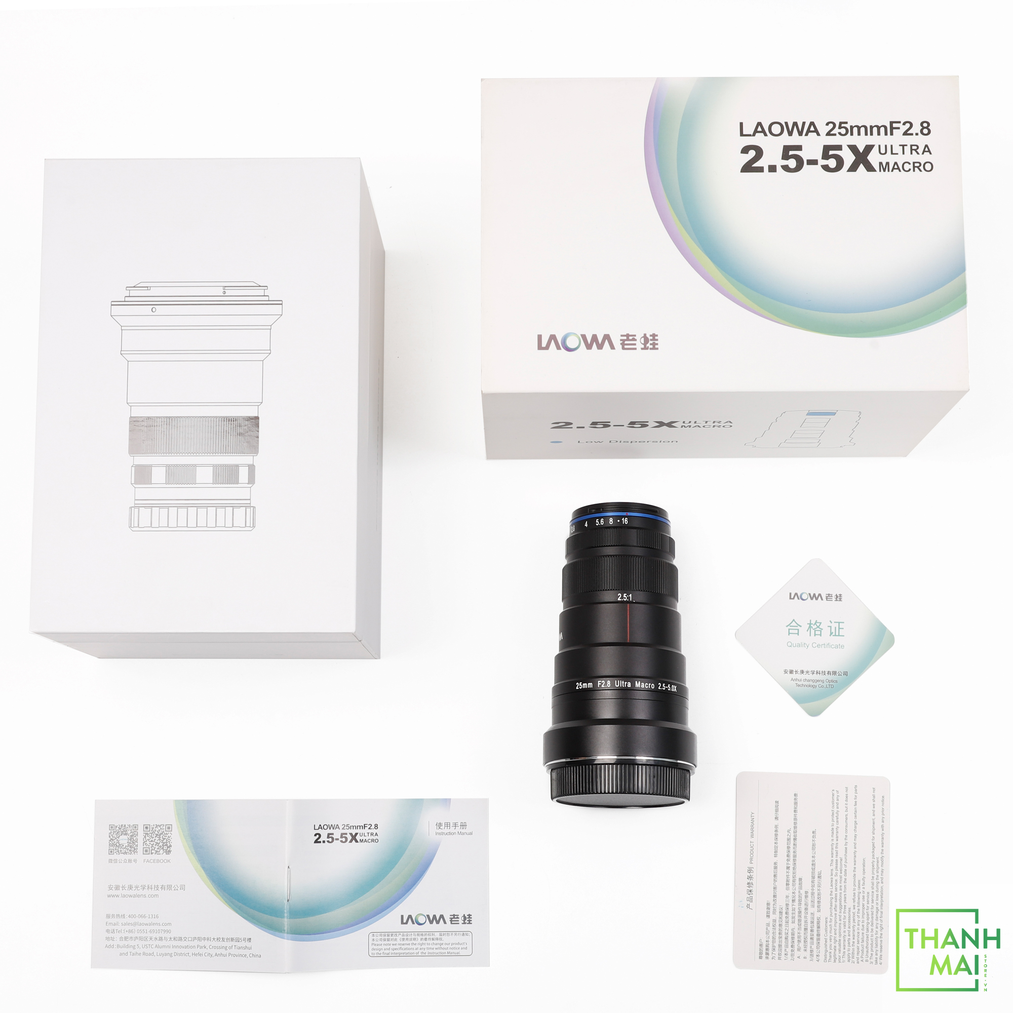 Ống Kinh Laowa 25mm f/2.8 2.5-5X Ultra Macro For L-Mount
