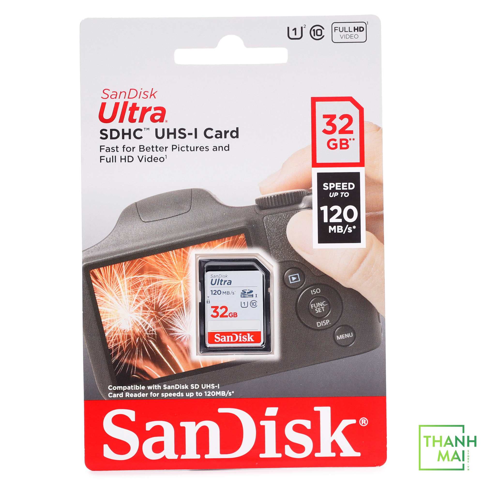 Thẻ nhớ SDHC SanDisk Ultra 32GB 120MB/s SDSDUN4-032G-GN6IN