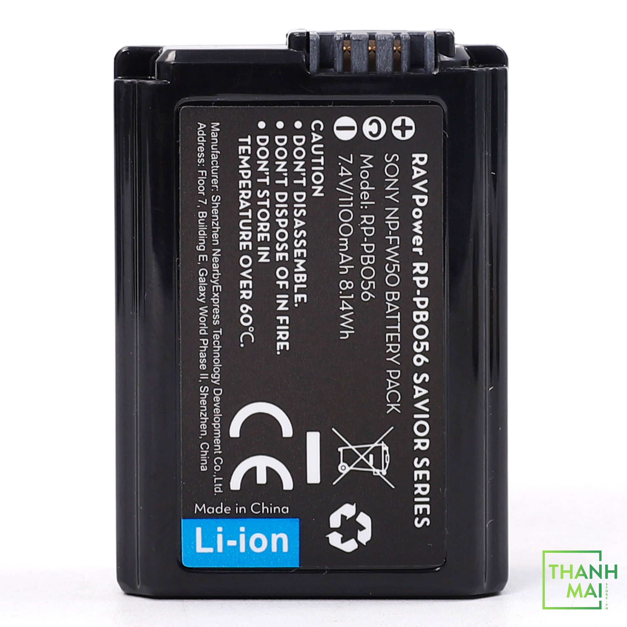 Pin RAVPOWER RP-PB056 ( Sony NP-FW50 )