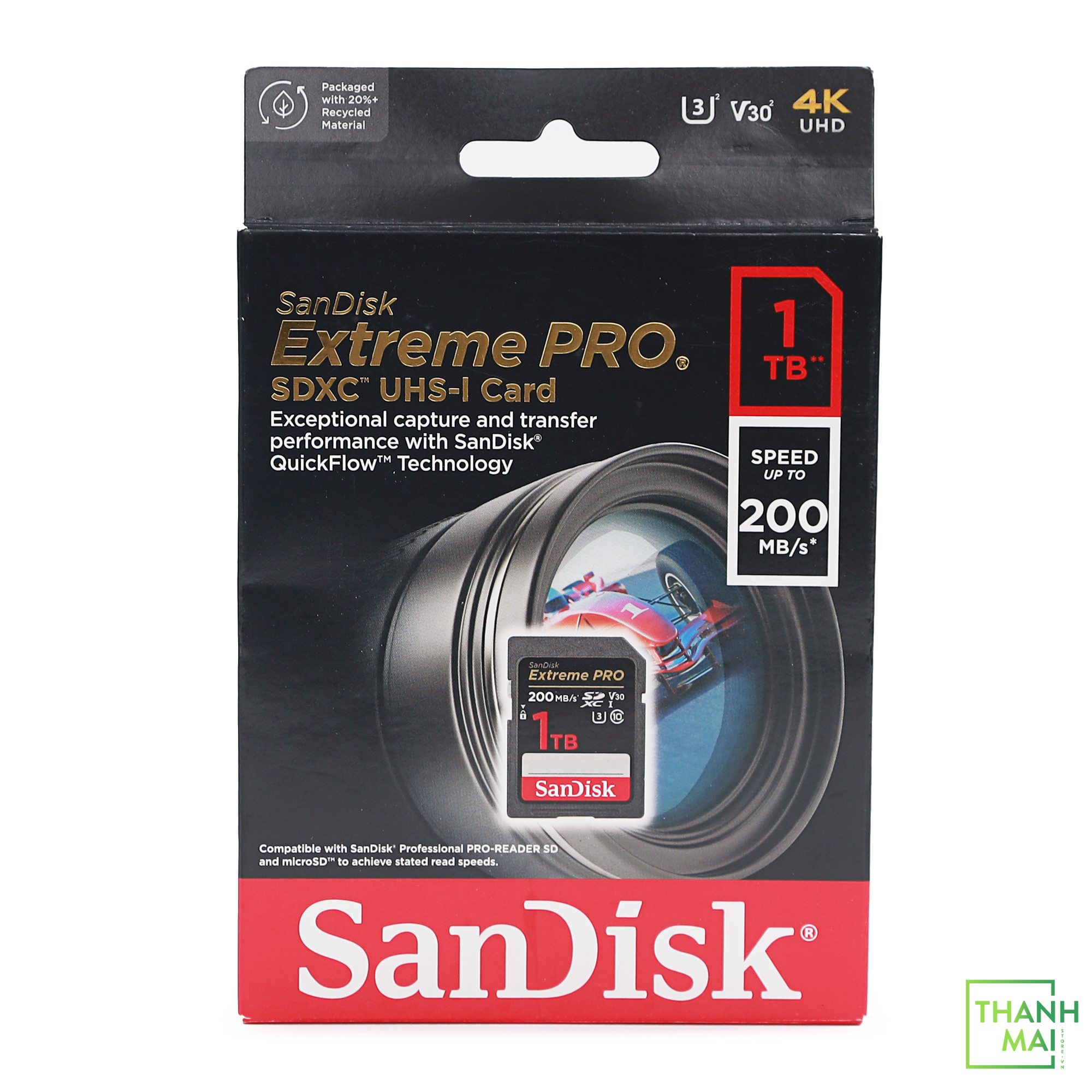 Thẻ nhớ SDXC SanDisk Extreme Pro U3 V30 1TB 200MB/s | SDSDXXD-1T00-GN4IN
