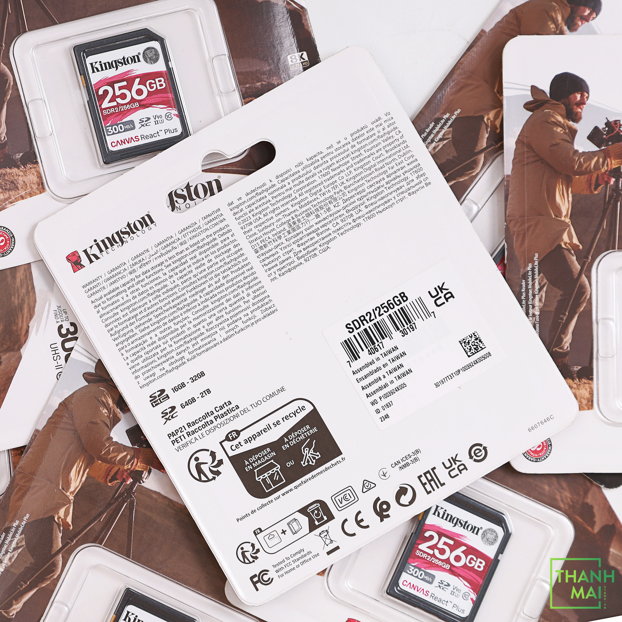 Thẻ nhớ SD Kingston Canvas React Plus V90 300Mbs/260Mbs UHS II ( SDR2/ 256GB )