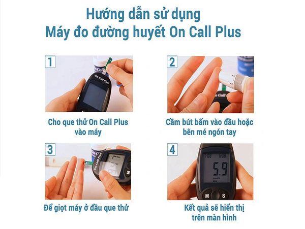 Hướng dẫn sử dụng máy đo đường huyết on call plus