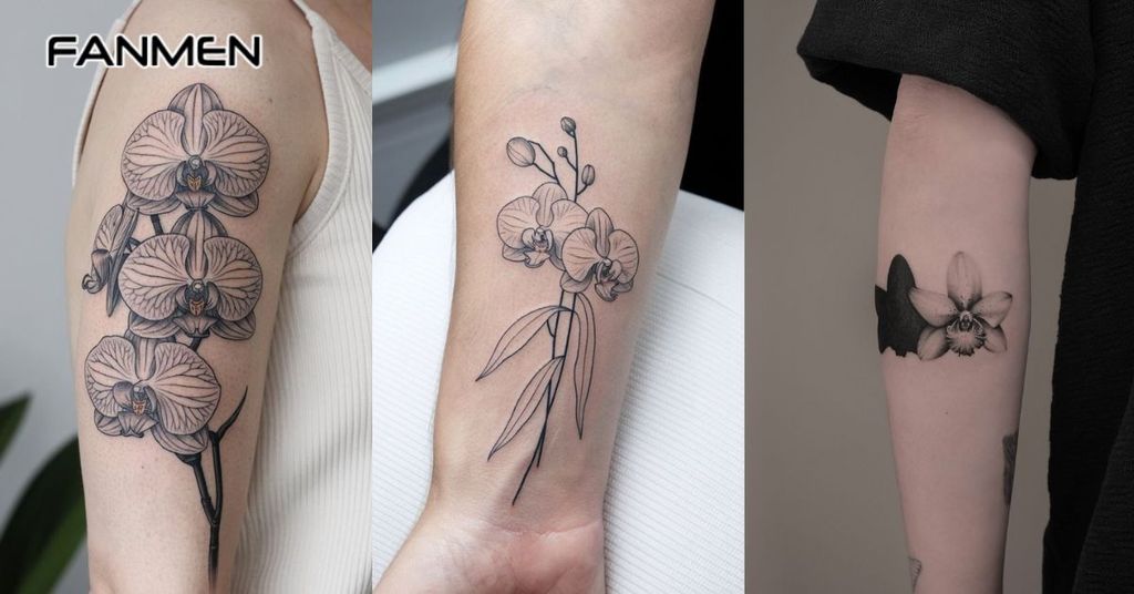 Hình xăm hoa lan cho nam 11