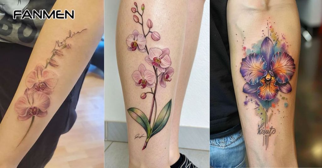 Hình xăm hoa lan cho nam 15