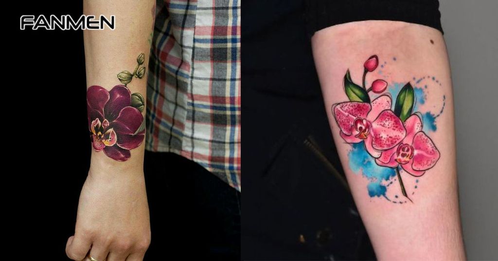Hình xăm hoa lan cho nam 16