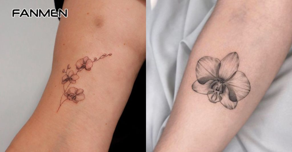 Hình xăm hoa lan cho nam 1