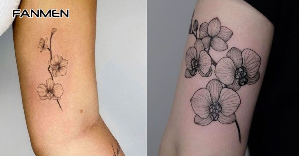 Hình xăm hoa lan cho nam 3