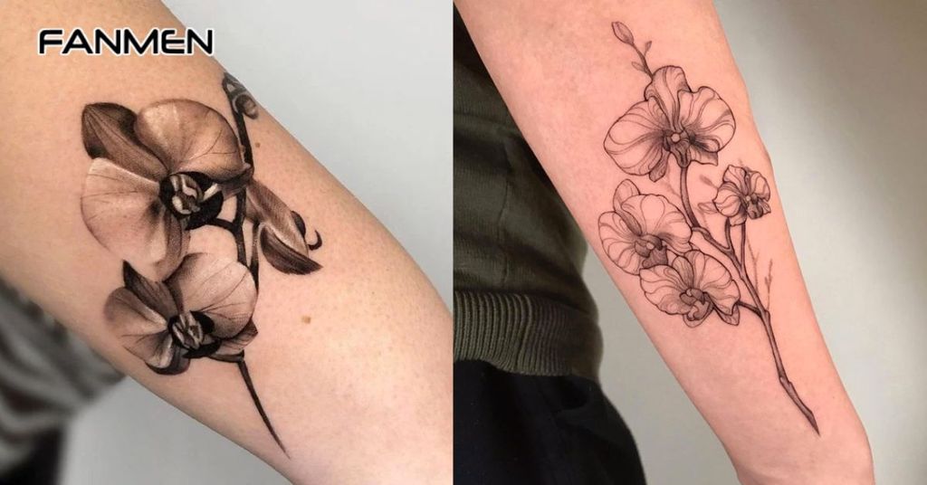 Hình xăm hoa lan cho nam 4