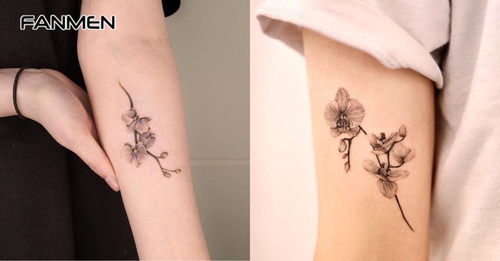 Hình xăm hoa lan cho nam 6