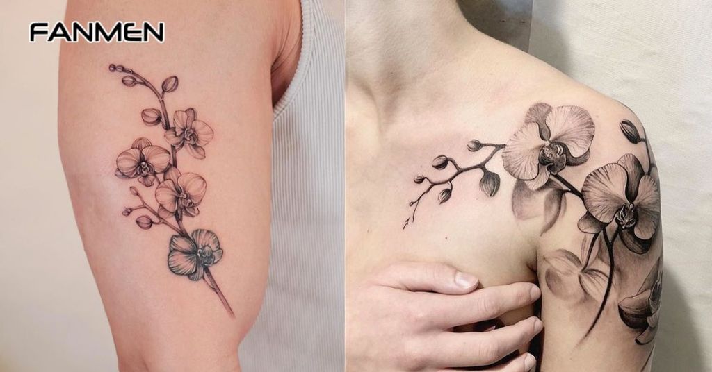 Hình xăm hoa lan cho nam 8