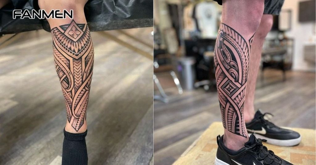 Hình xăm hoa văn ở chân 10