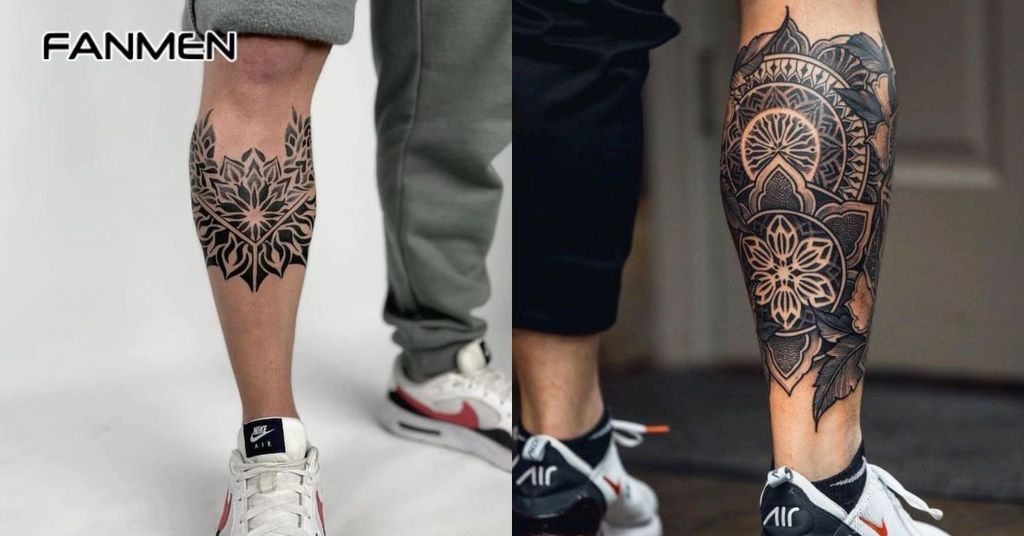 Hình xăm hoa văn ở chân 2