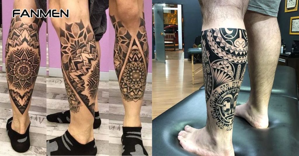 Hình xăm hoa văn ở chân 3