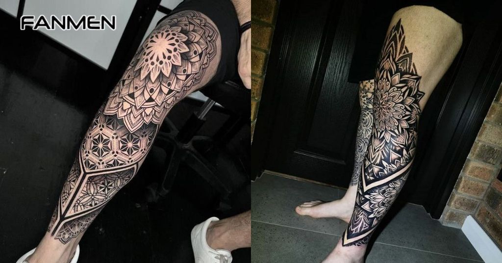 Hình xăm hoa văn ở chân 4