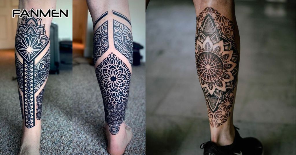 Hình xăm hoa văn ở chân 5