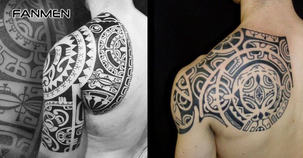 Hình xăm hoa văn ở vai 1