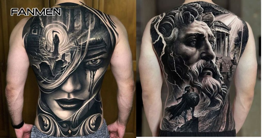 Hình xăm kín lưng phong cách Châu Âu