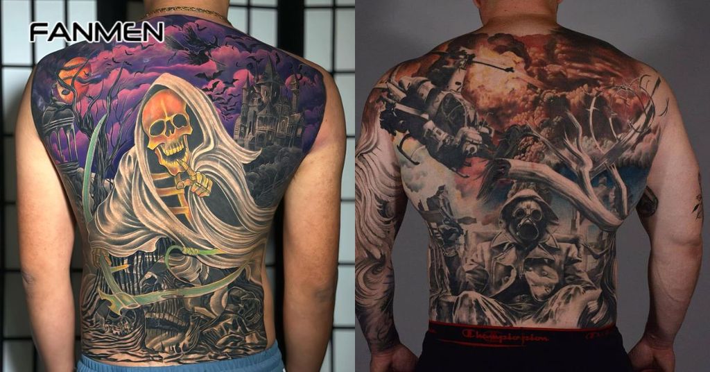 Hình xăm kín lưng phong cách Châu Âu