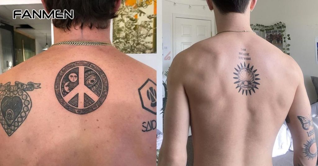 Hình xăm mini đẹp cho nam ở lưng